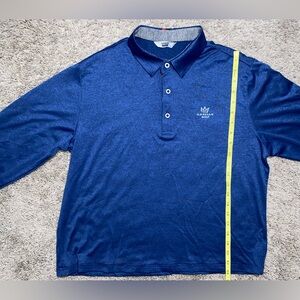 Giorgio Ferri Mens Golf Long Sleeve Polo Shirt BLUE SIZE LARGE